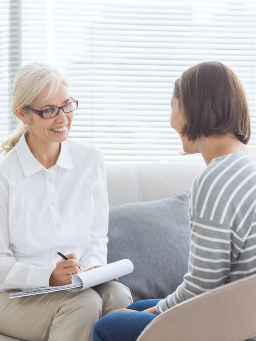 woman undergo consultation