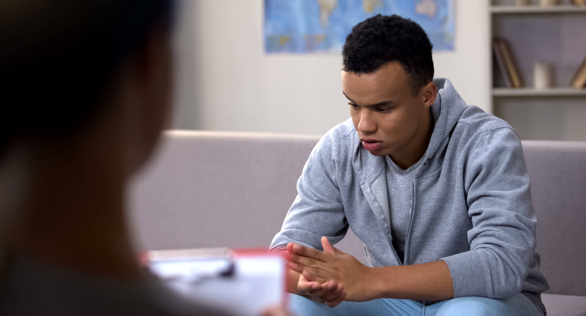 man talking to his doctor